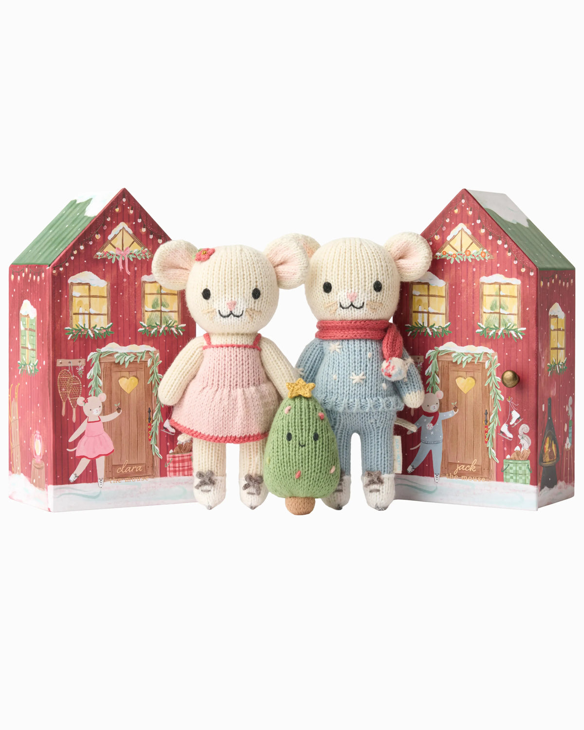 Tiny festive mouse family