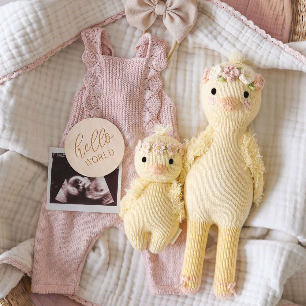 Baby duckling (blush floral) – cuddle+kind