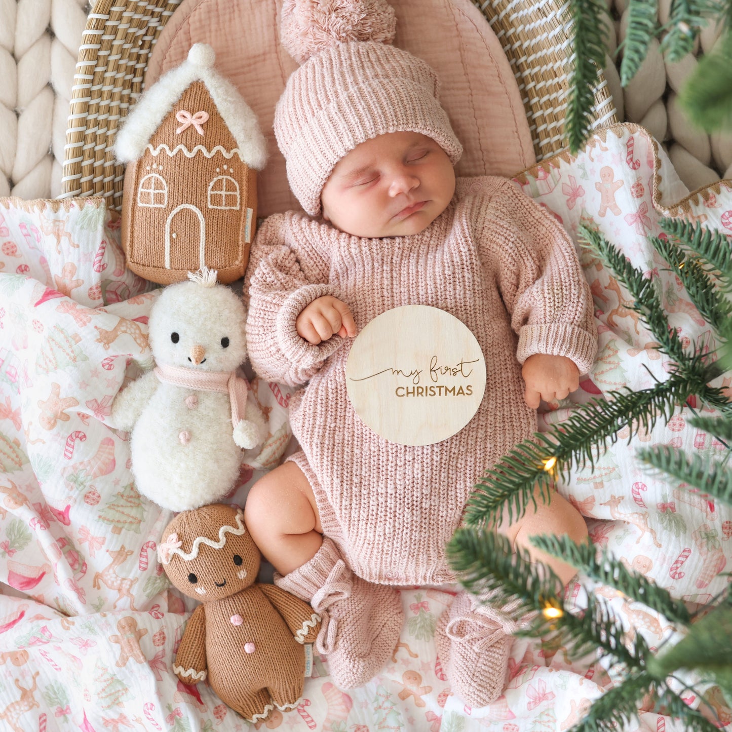 Baby gingerbread house (powder pink)